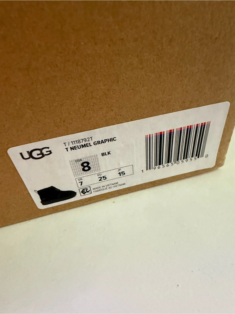 UGG Kids Black Suede Hook-and-Loop Boots